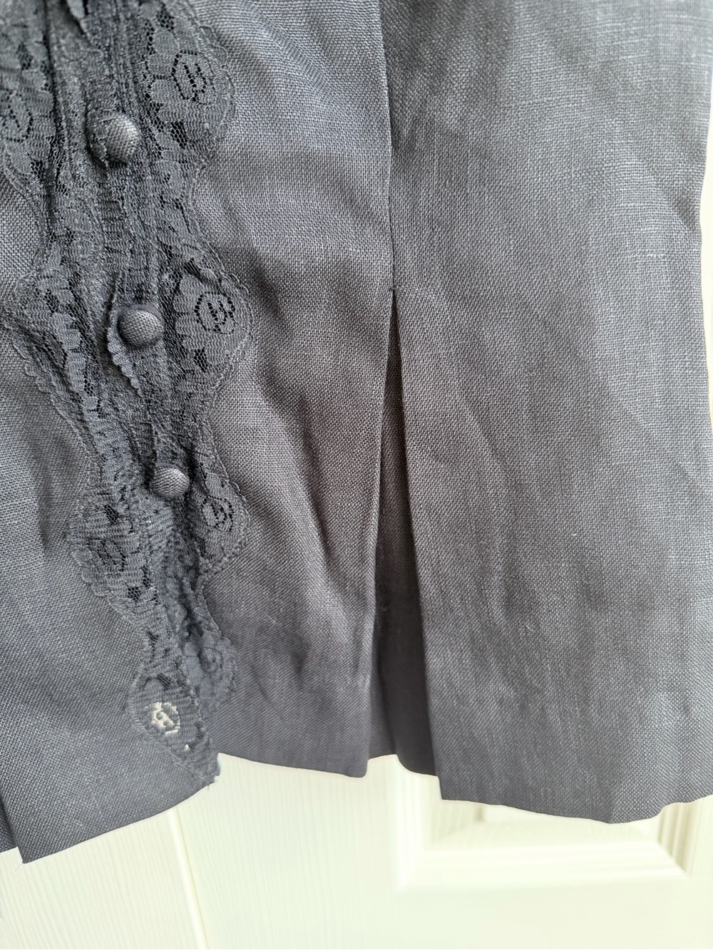 NEW Reformation Josefina Lace-Trim Black Peplum Camisole Top - Picture 6 of 10